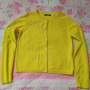 Okaïdi yellow cardigan for girls 10 years old.
